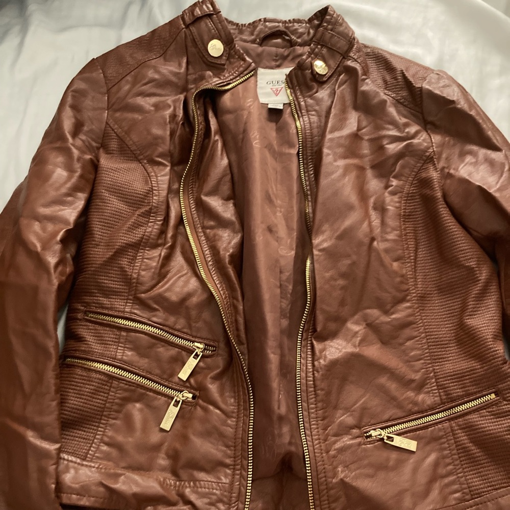 Used Leather Guess Jacket